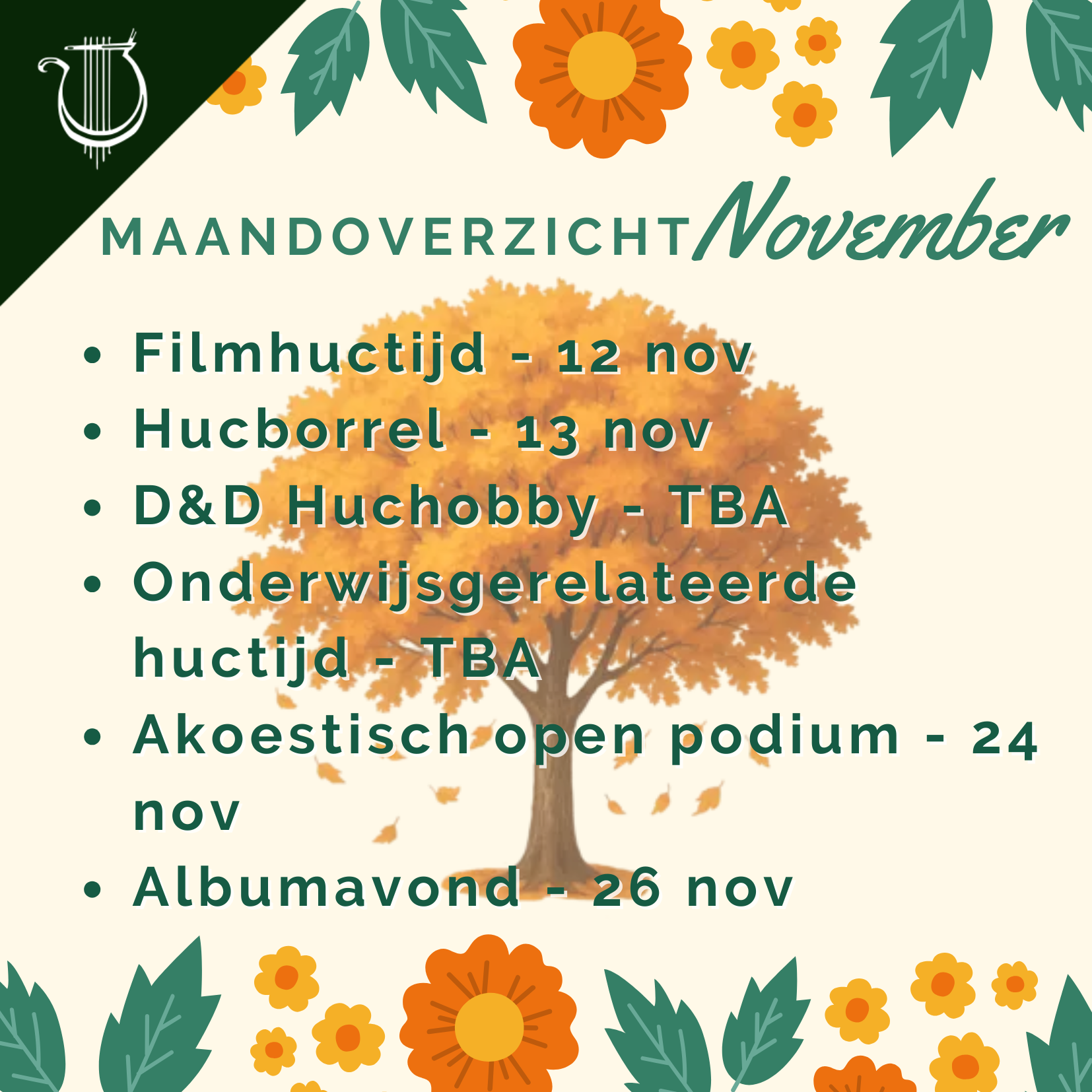 Maandoverzicht november