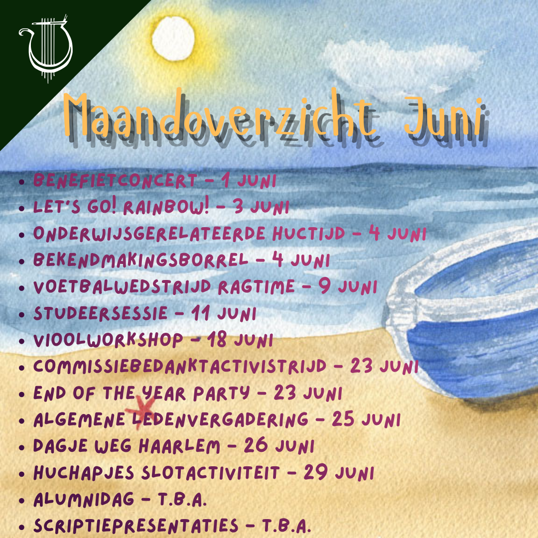 Maandoverzicht Juni